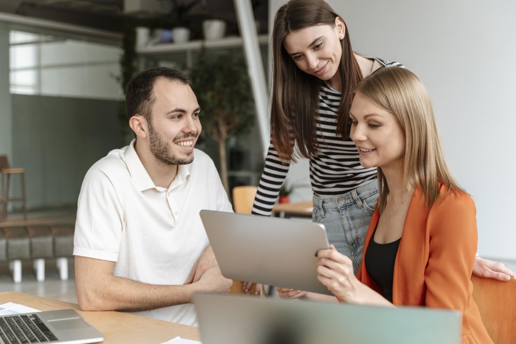 young business people working