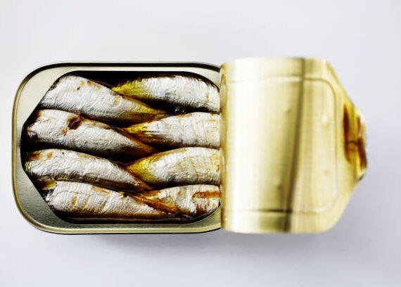 sardines in their tin.