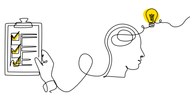 Illustration d'une tête avec une ampoule